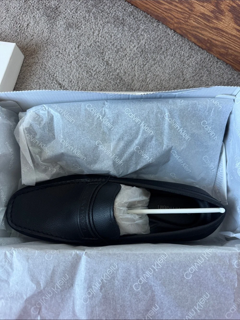 Calvin Klein Oliver Driving Loafers Black Slip On Moccasin Shoes SIZE 11.5